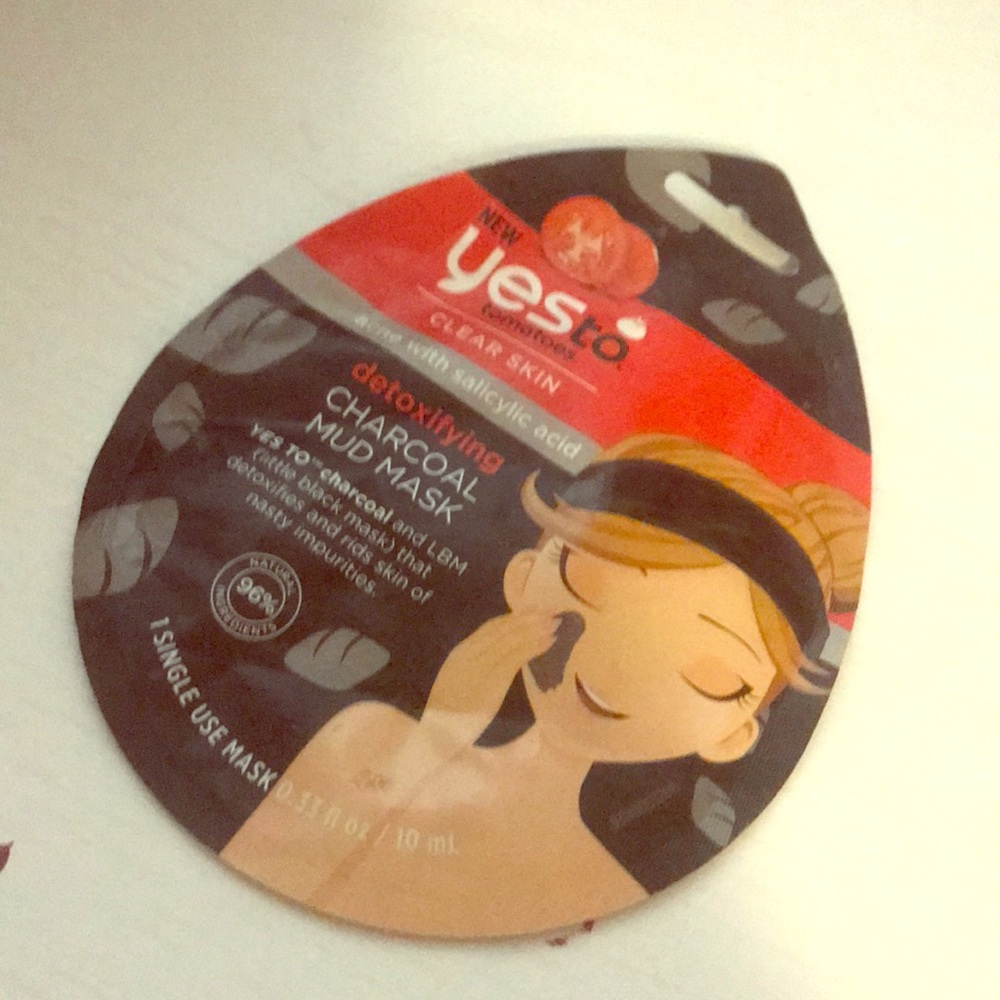A charcoal black mud mask